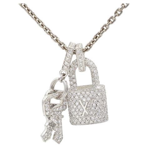 louis vuitton diamond lock necklace|authentic louis vuitton lock.